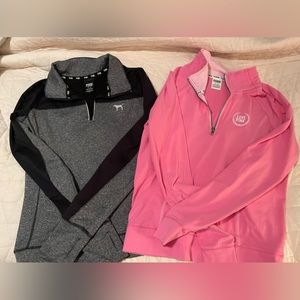 PINK quarter zip lot Medium